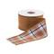 2.5" x 5yd. Burnt Orange Wired Plaid Ribbon, 2ct.
